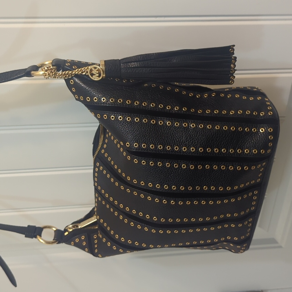 Michael Kors Brooklyn Grommet Leather Crossbody Handbag NWT - Picture 4 of 13